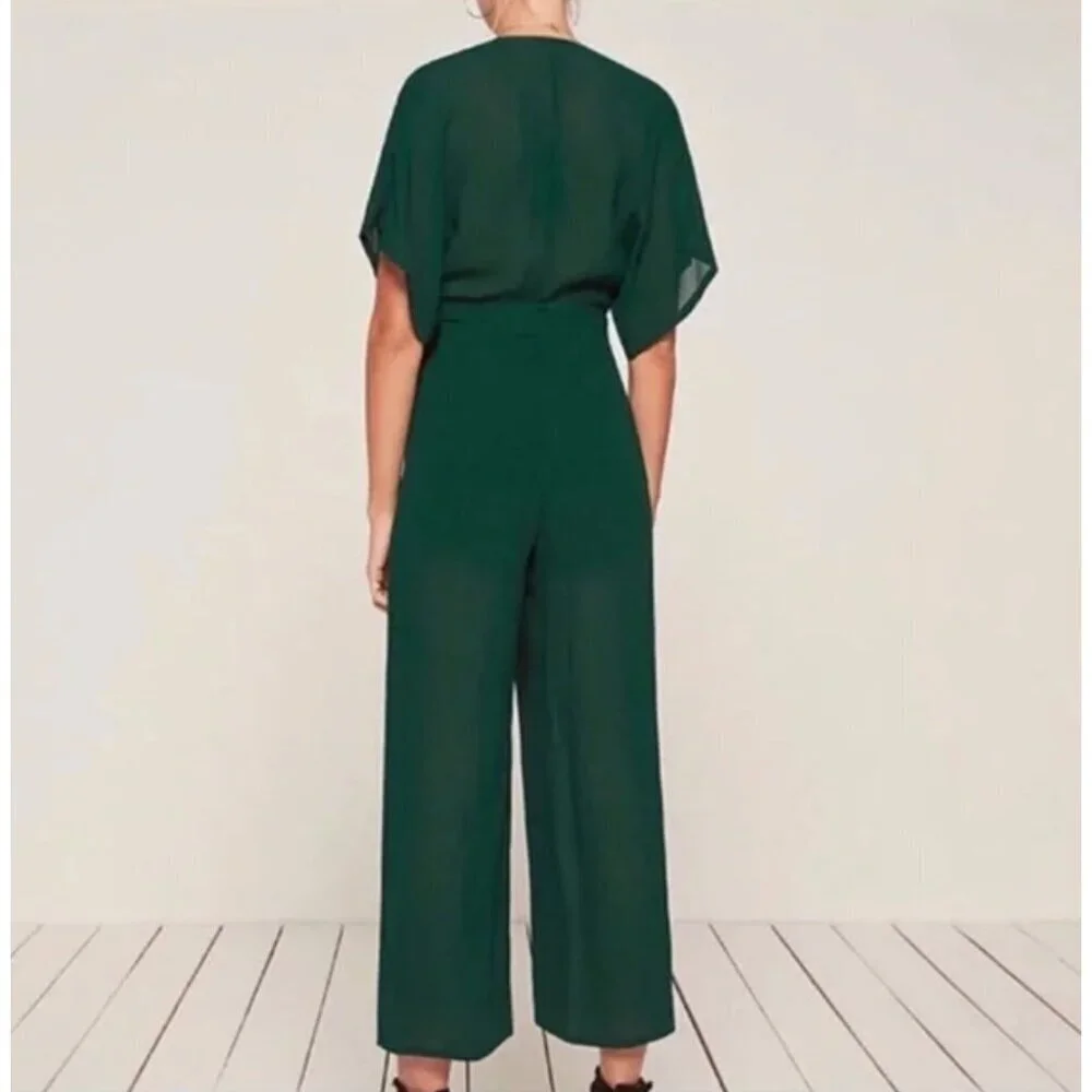 Reformation Swiss Jumpsuit, green, Size 6 - Picture 2 of 10